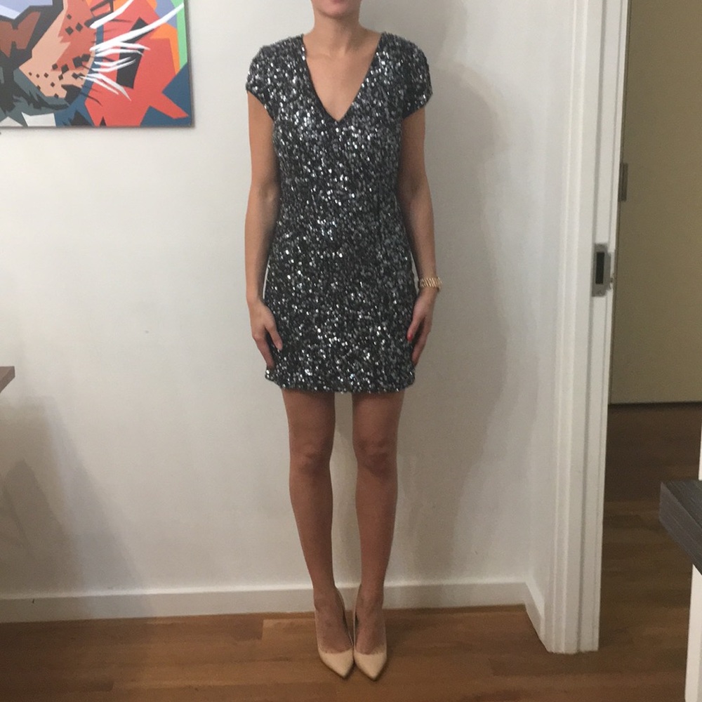 Parker cluster beaded dress